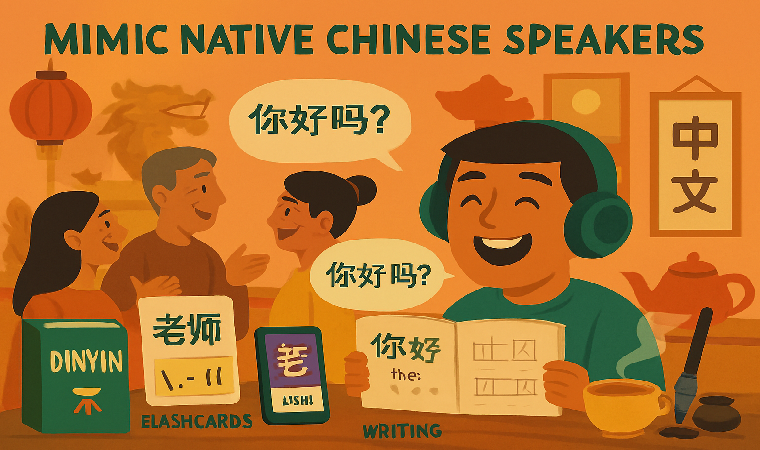 بهترین روش یادگیری زبان چینی 3 تقلید از افراد بومی بهترین روش یادگیری زبان چینی