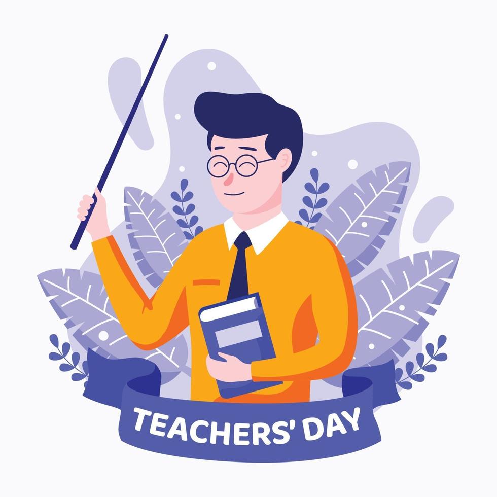 teacher s day concept design free vector