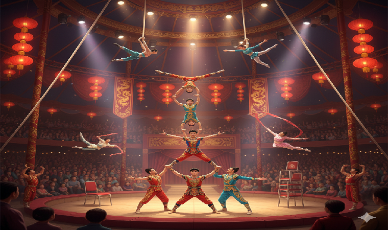 سرگرمی های چینی: از سنتی تا مدرن 6 آکروباتیک و سیرک در چین_ مهارت و هیجان