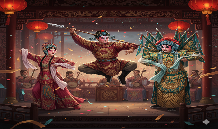 سرگرمی های چینی: از سنتی تا مدرن 3 اپرای پکن_ ترکیب موسیقی، رقص و تئاتر