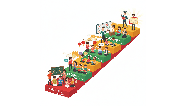 دورههای HSK | بهترین مسیر برای موفقیت در آزمون زبان چینی 2 سطوح مختلف دوره های HSK